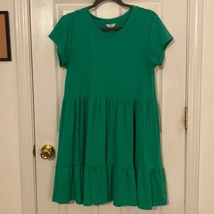 Emerald Green Babydoll T-Shirt Dress
